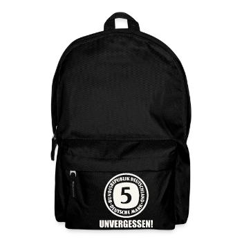 5 Deutsche Mark DM D-Mark Vergangenheit - Rucksack - Schwarz - Vorne