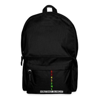 Motorrad Gangschaltung Gänge Bike Biker Bikes - Rucksack - Schwarz - Vorne