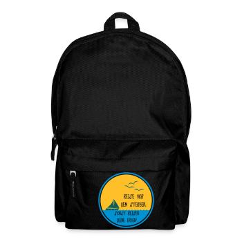 Reise vor dem Sterben Geschenk - Rucksack - Schwarz - Vorne