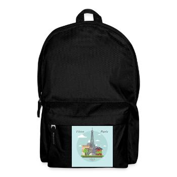 I love Paris - Rucksack - Schwarz - Vorne