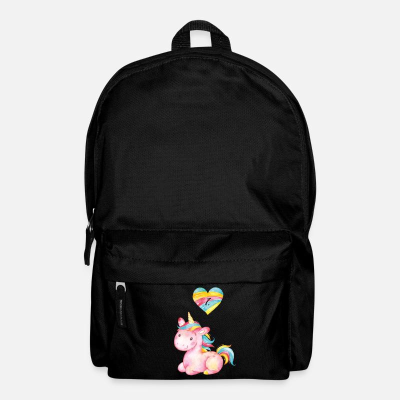Einhorn Unicorn 1.Klasse Schulanfang Pferd Mädchen - Rucksack - Schwarz