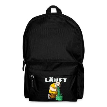Läuft - Mann übergibt sich, Männerabend Sauftour - Rucksack - Schwarz - Vorne