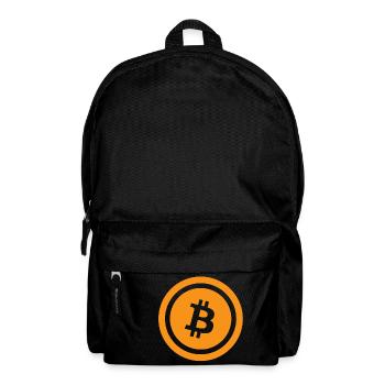 Bitcoin Logo Shirt Geschenk - Rucksack - Schwarz - Vorne
