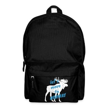 Norwegen Elch Auswandern Umzug Geschenk - Rucksack - Schwarz - Vorne