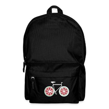 Wassermelone Fahrrad - Rad, Bike, Rennrad, Fixie - Rucksack - Schwarz - Vorne