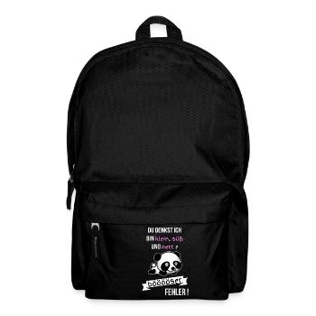 Böser Fehler ! Spruch Sprüche klein süß nett ? - Rucksack - Schwarz - Vorne