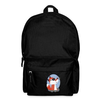 T-Shirt cooler Fuchs mit Zigarette - Rucksack - Schwarz - Vorne