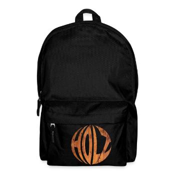 Holz Kugel Holzkugel - Rucksack - Schwarz - Vorne