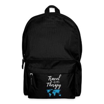 Travel is my Therapy - Backpack - black - Front