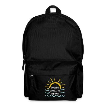 Sonnenschein scheint nach Regenfällen Geschenkidee - Rucksack - Schwarz - Vorne
