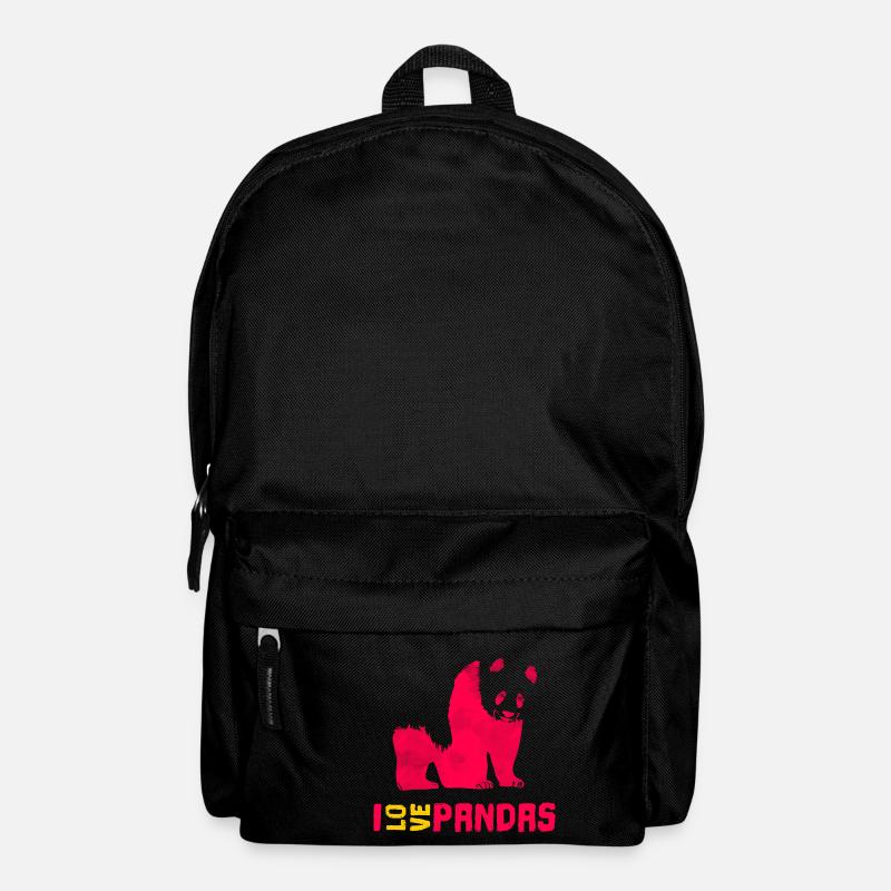 I love Pandas - Rucksack - Schwarz