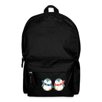 Glückliche Pinguine - Rucksack - Schwarz - Vorne