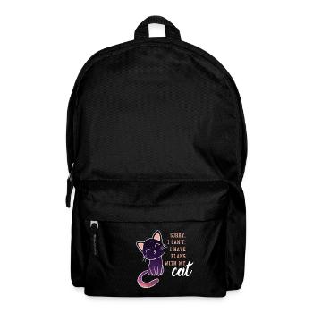 Doux cadeau de chat au clair de lune - Sac à dos - noir - Devant