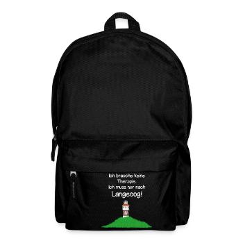 I just have to go to Langeoog! - Backpack - black - Front