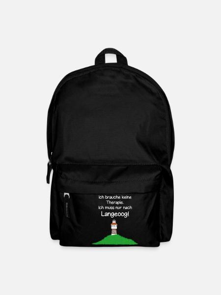 Ich muss nur nach Langeoog! - Rucksack - Schwarz