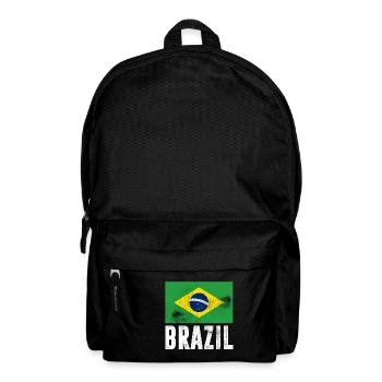 Drapeau du Brésil Drapeau du Brésil Vintage - Sac à dos - noir - Devant