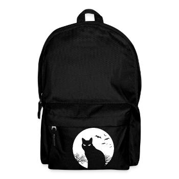 Cat Halloween Moon Gift Pet Cats - Backpack - black - Front