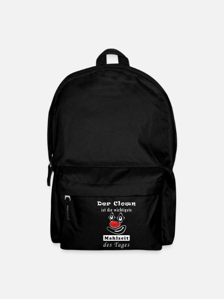 Der Clown Ist Die Wichtigste Mahlzeit Des Tages - Rucksack - Schwarz