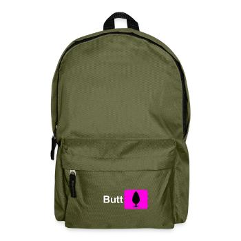 Butt Plug Icon Pink - Backpack - olive green - Front