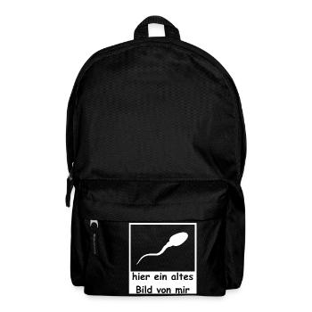 Spermie hier altes Bild von mir lustig witzig - Rucksack - Schwarz - Vorne