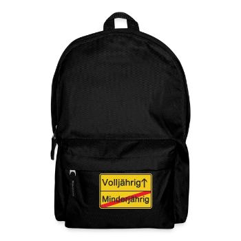 Minderjährig Volljährig - Rucksack - Schwarz - Vorne