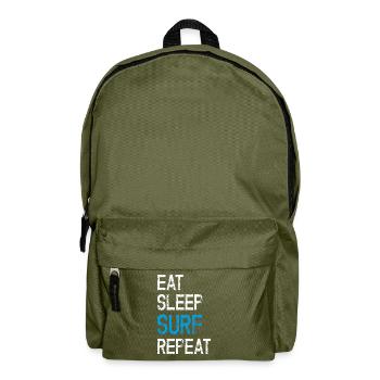 Surfer Surfen Surfbrett Surfing Grunge Geschenk - Rucksack - Olivgrün - Vorne