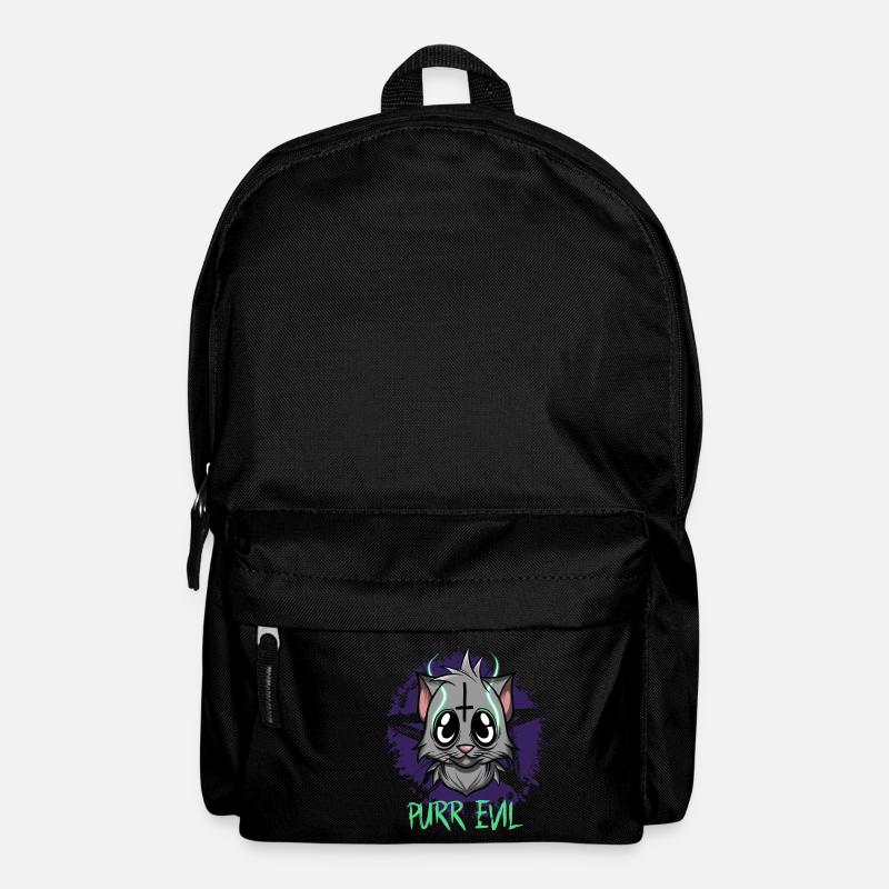 Purr Evil - Satanic Cat Pentagram - Backpack - black