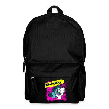 Montags könnt ich... Lustiges Einhorn Design - Rucksack - Schwarz - Vorne