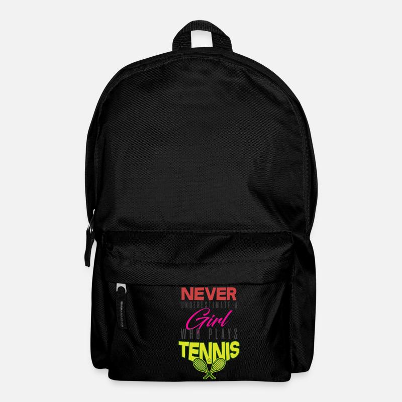 Do not underestimate a tennis player! gift idea - Backpack - black