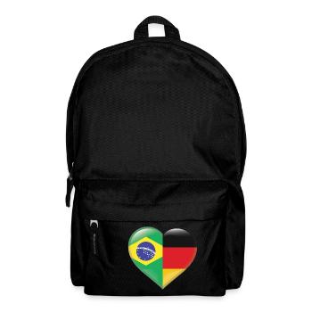 Coeur drapeau Brésil Samba Allemagne cadeau - Sac à dos - noir - Devant