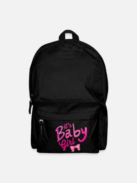 schwanger Baby Kind geboren Geburt Geschenkidee - Rucksack - Schwarz