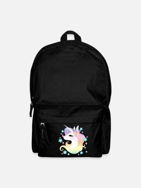 Einhorn Strars - Rucksack - Schwarz