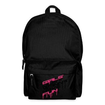 graffiti stempel tropfen girls just wanna have fun - Rucksack - Schwarz - Vorne