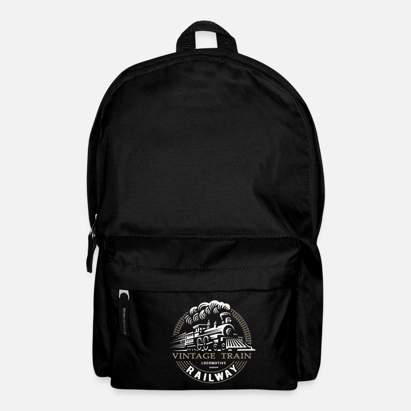 Lokomotive, Eisenbahn, Dampflokomotive - Rucksack - Schwarz