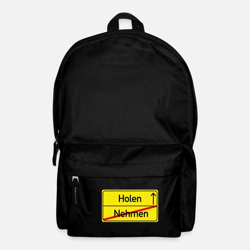 trier dialekt ortsschild trier platt geschenk - Rucksack - Schwarz
