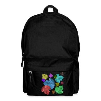 Blätter, bunt, Laub, Herbst, Baum, Blatt, Bäume - Rucksack - Schwarz - Vorne