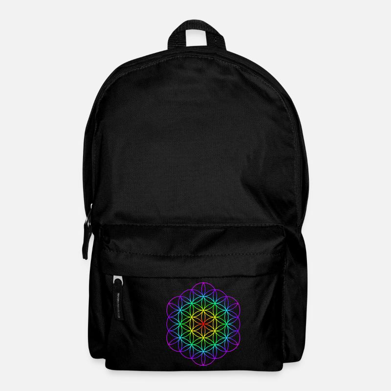 Blume des Lebens 4 - Rucksack - Schwarz