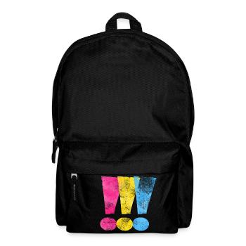 Pansexual Pride Exclamation Points - Backpack - black - Front