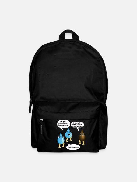 Eau et huile - Sac à dos - noir