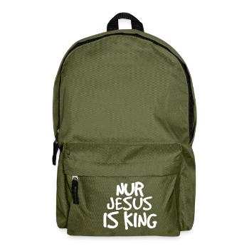 only Jesus is king - Backpack - olive green - Front