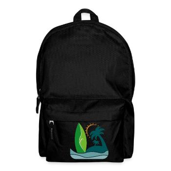 Surfer Insel - Rucksack - Schwarz - Vorne