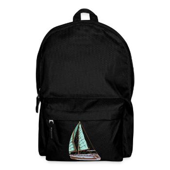 Segelschiff Boot Yacht Segeln Wasser Tau Geschenk - Rucksack - Schwarz - Vorne