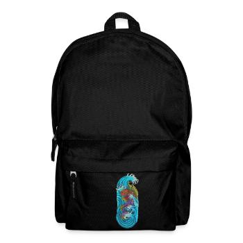 Poisson koi japonais Orange violet - Sac à dos - noir - Devant