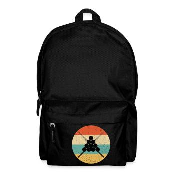Billard Billardkugel Vintage Geschenk - Rucksack - Schwarz - Vorne