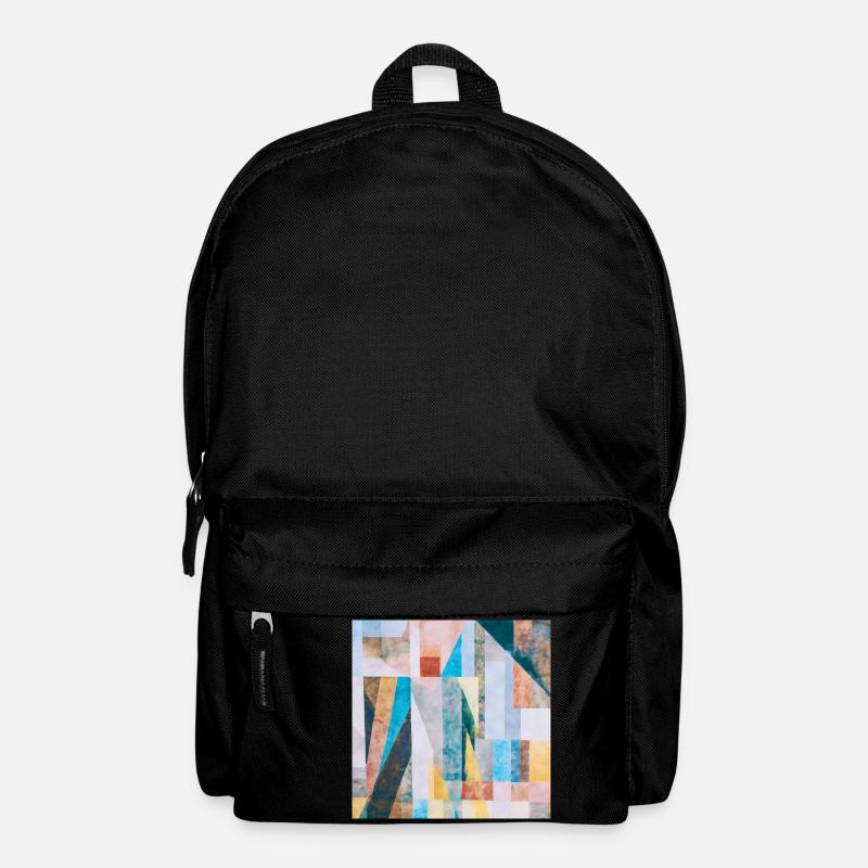 Abstraktes Geometrie Aquarell - Rucksack - Schwarz
