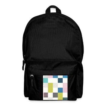 Abstrakte Kunst Quadrate - Rucksack - Schwarz - Vorne