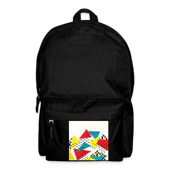Abstrakte Vintage Collage - Rucksack - Schwarz - Vorne