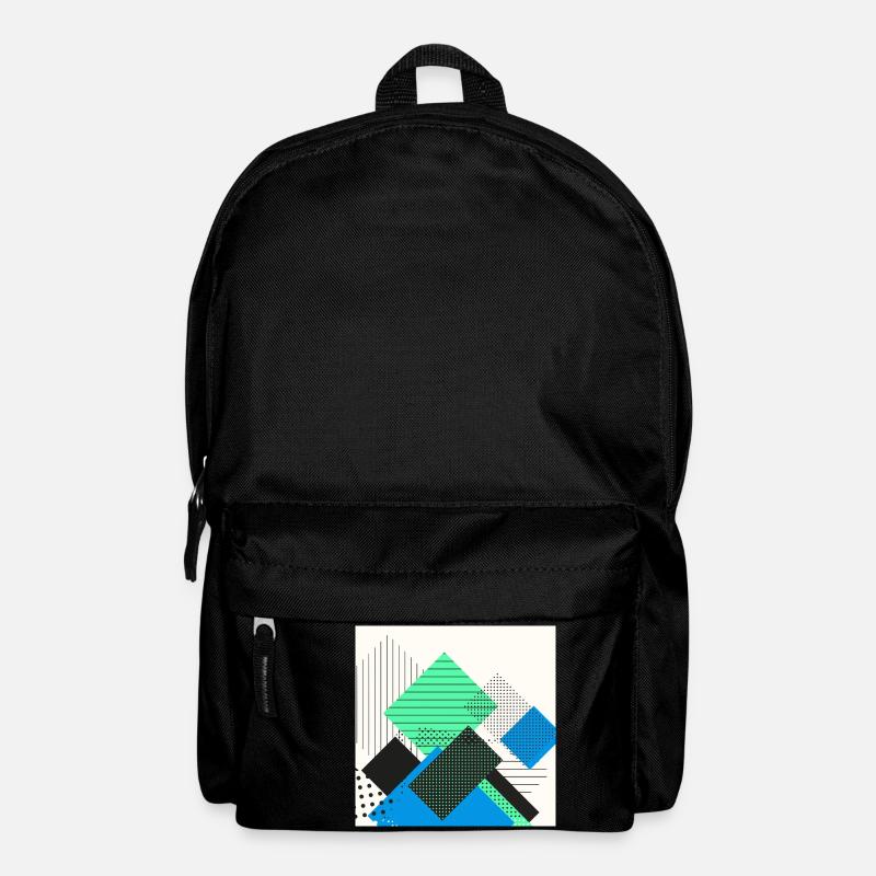 Abstract rectangles pastel - Backpack - black
