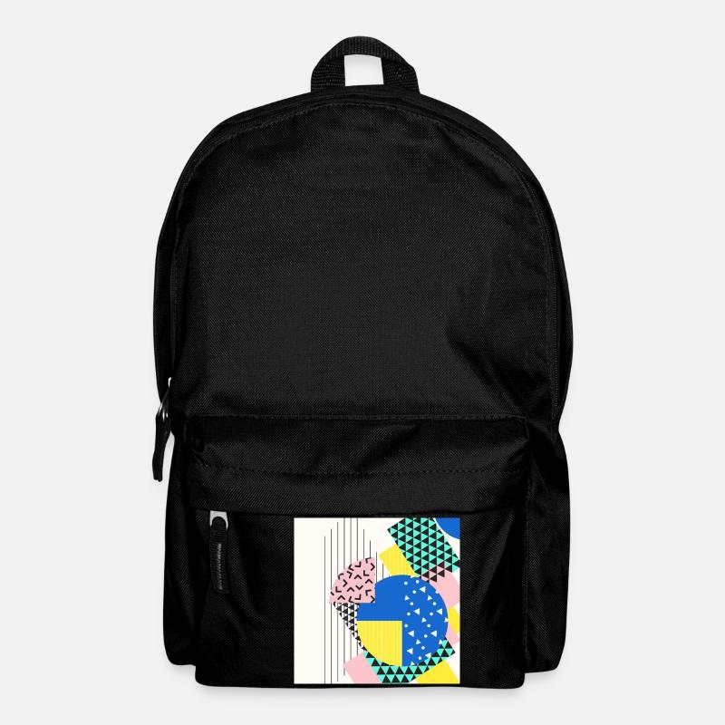 Retro Vintage Formen Abstrakt - Rucksack - Schwarz