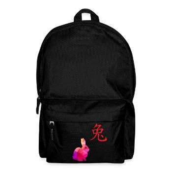 Chinese Zodiac Sign Rabbit - Gift Idea - Backpack - black - Front